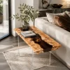 Custom French Poplar River Epoxy End Tables FE013
