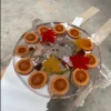 Handcrafted.Epoxy Resin Flower Table with and Crystal Clear epoxy resin SKU FL004