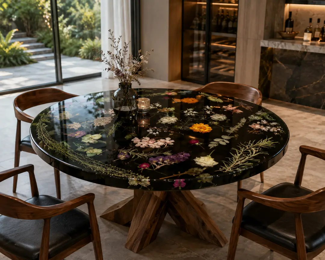 Designer Floral Epoxy Tables product FL004