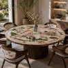 Designer Contemporary Floral Epoxy Tables made with reference FL008