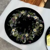 Premium custom.Epoxy Resin Flower Table with Black epoxy resin SKU FL008