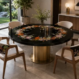 Signature Floral Epoxy Tables crafted from SKU FL009