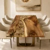Handcrafted.Epoxy Resin Flower Table with Walnut and Crystal Clear epoxy resin in a Live Edge design SKU FL013