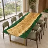 Made-to-order Live Edge Dining Table in and Green epoxy resin model GT005