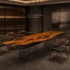 Custom Italian Olive Wood Live Edge Table Conference Tables ICT004