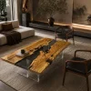 Custom Italian Olive Wood River Epoxy Coffee Tables IECT001
