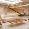 Custom Italian Olive Wood Live Edge Epoxy Coffee Tables with Crystal Clear Epoxy IECT002