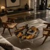 Custom Italian Olive Wood Live Edge Epoxy Coffee Tables with Crystal Clear Epoxy IECT008