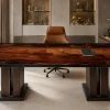 Handcrafted Lava Epoxy Office Table with SKU LT001
