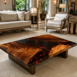 Made-to-Order Lava Epoxy Coffee Table product LT003