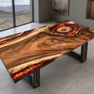 Made-to-order Lava Epoxy Coffee Table in model LT004