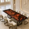 Designer Lava Epoxy Dining Table made with reference LT005
