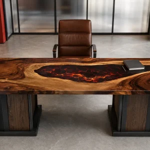 Designer Lava Epoxy Office Table made with reference LT006