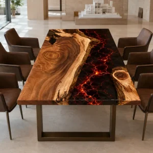 Premium custom Lava Epoxy Conference Table SKU LT010
