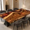 Designer Lava Epoxy Dining Table made with reference LT012