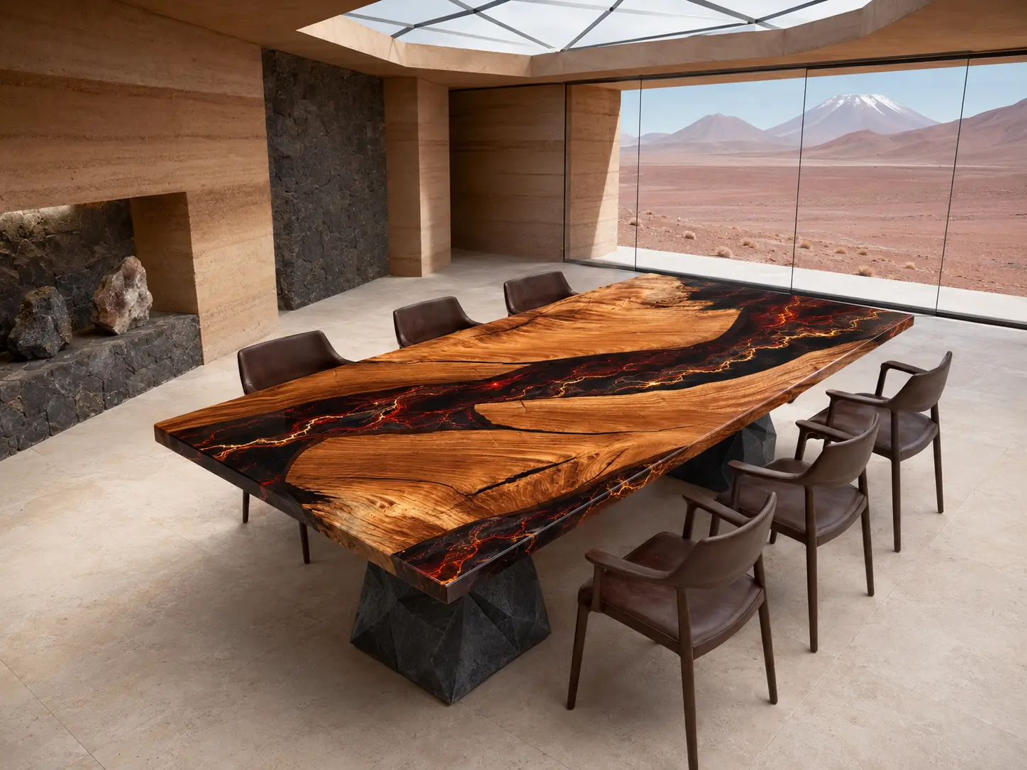 Premium custom Lava Epoxy Table SKU LT014