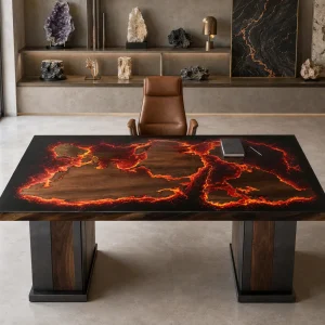 Premium Lava Epoxy Office Table product LT016