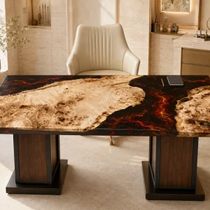 Made-to-order Lava Epoxy Office Table in model LT022