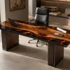 Handcrafted Lava Epoxy Office Table with SKU LT023