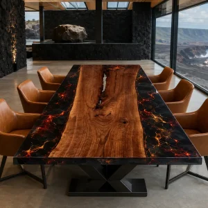 Designer Lava Epoxy Conference Table made with reference LT024