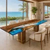 Premium custom Ocean Beach Epoxy Wood Table SKU OB004