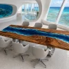 Made-to-Order Ocean Beach Epoxy Wood Table product OB008