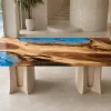 Bespoke Ocean Beach Epoxy Wood Table product OB013
