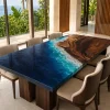 Made-to-Order Ocean Beach Epoxy Wood Table product OB022