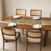 Custom Walnut River Epoxy Restaurant Table Top with Crystal Clear Epoxy RTT041