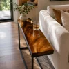 Custom Live Edge Epoxy Side Tables with Black Epoxy ST001