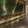 Custom Walnut Live Edge Epoxy Console Tables WCS002