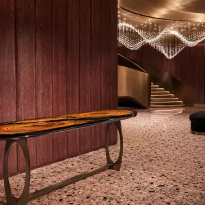 Custom Walnut Live Edge Epoxy Console Tables with Black Epoxy WCS046