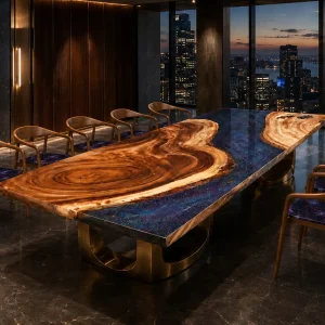 Custom Walnut Galaxy Galaxy River Conference Tables WCT015