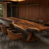 Custom Walnut Black Live Edge Conference Tables WCT016