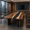 Custom Walnut Black Black River Conference Tables WCT049