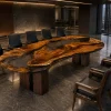 Custom Walnut Grey Live Edge Conference Tables WCT053
