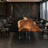 Custom Walnut Black Live Edge Table Conference Tables WCT063