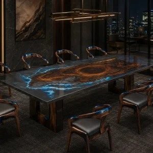 Custom Walnut Galaxy Galaxy River Conference Tables WCT064