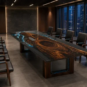 Custom Walnut Galaxy Live Edge Conference Tables WCT065