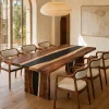 Custom Walnut Black River Dining Table WDT021