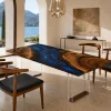 Custom Walnut Galaxy Live Edge Dining Table WDT044