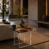 Custom Walnut River Epoxy End Tables with Black Epoxy WE004