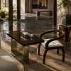 Custom Walnut Live Edge Epoxy End Tables with Black Epoxy WE012