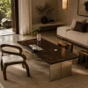 Custom Walnut Other Epoxy Coffee Tables with Black Epoxy WECT016