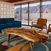 Custom Walnut Live Edge Epoxy Coffee Tables with Crystal Clear Epoxy WECT021