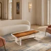 Custom Walnut Live Edge Epoxy Coffee Tables with Crystal Clear Epoxy WECT030