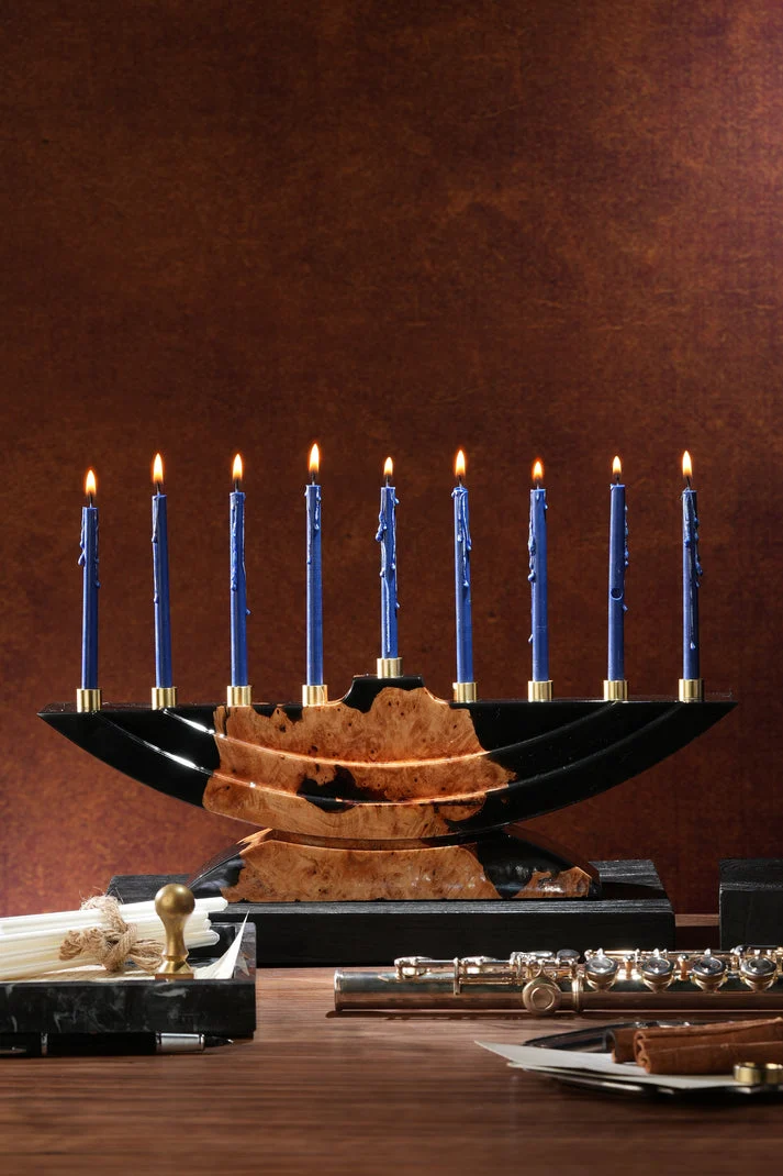 Epoxy Candle Holders Black-ECH001