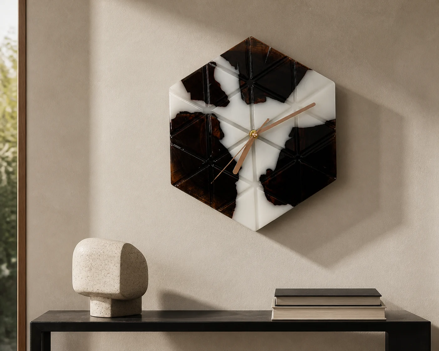 custom poxy resin clock ERC004