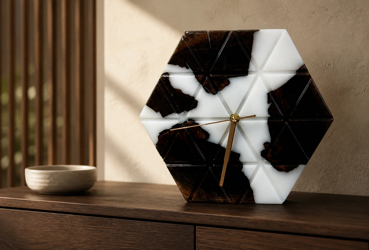 custom poxy resin clock ERC006