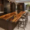 Olive Wood Epoxy Live Edge Countertop with Crystal Clear Epoxy | ELET004